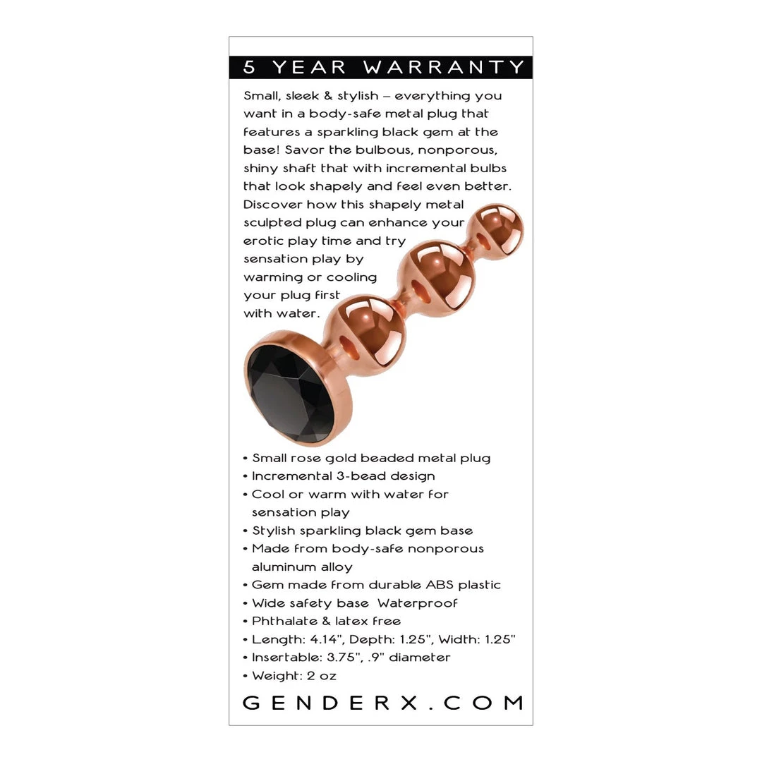 Evolved Novelties INC Anal Sex Toys Gender X Gold Digger Beaded Plug 7 Evolved Novelties INC Anal Sex Toys Gender X Gold Digger Beaded Plug