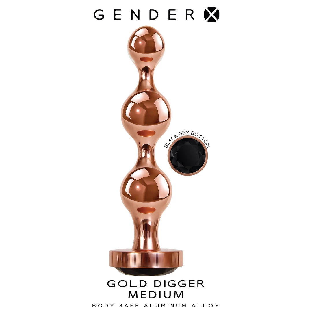 Evolved Novelties INC Anal Sex Toys Gender X Gold Digger Beaded Plug 11 Evolved Novelties INC Anal Sex Toys Gender X Gold Digger Beaded Plug