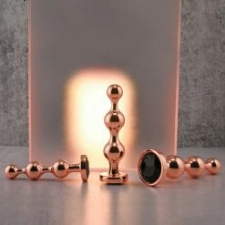 Evolved Novelties INC Anal Sex Toys Gender X Gold Digger Metal Plug Set