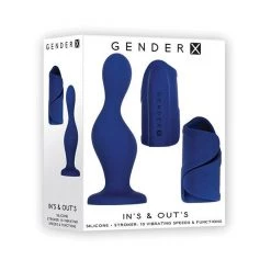 Evolved Novelties INC Gender X In's & Out's Vibrating Dildo & Stroker