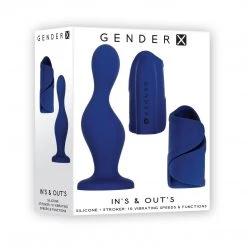 Evolved Novelties INC Gender X In's & Out's Vibrating Dildo & Stroker