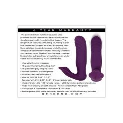 Evolved Novelties INC Dildos Gender X Velvet Hammer Thrusting Strapless Dildo