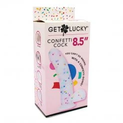 Thank Me Now INC Dildos Get Lucky 8.5 Inch Real Skin Confetti Dildo