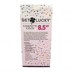 Thank Me Now INC Dildos Get Lucky 8.5 Inch Real Skin Confetti Dildo