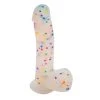 Thank Me Now INC Dildos Get Lucky 8.5 Inch Real Skin Confetti Dildo