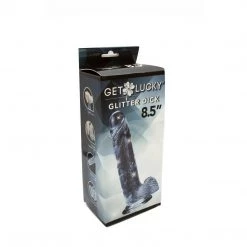 Thank Me Now INC Dildos Get Lucky 8.5 Inch Real Skin Glitter Dildo