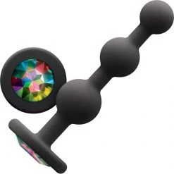 Ns Novelties INC Glams Ripple Silicone Rainbow Gem Anal Sex Toys