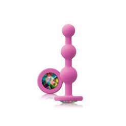 Ns Novelties INC Glams Ripple Silicone Rainbow Gem Anal Sex Toys