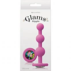 Ns Novelties INC Glams Ripple Silicone Rainbow Gem Anal Sex Toys