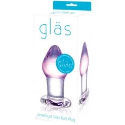 Electric Eel INC Glas Amethyst Rain Glass Anal Butt Plug Anal Sex Toys