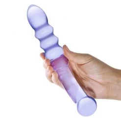 Electric Eel INC Dildos Glas Purple Rain Ribbed Glass Dildo