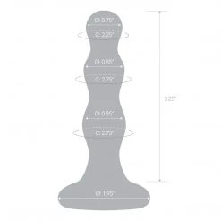 Electric Eel INC Glas Triple Play Beaded Butt Plug Anal Sex Toys