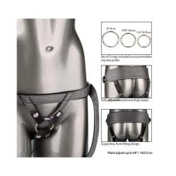 California Exotic Novelties Dildos Her Royal Harness Crotchless Vibrating Set