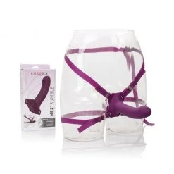 California Exotic Novelties Her Royal Harness ME2 Rumble Vibrating Silicone Strap-On Dildos