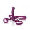 California Exotic Novelties Her Royal Harness ME2 Rumble Vibrating Silicone Strap-On Dildos