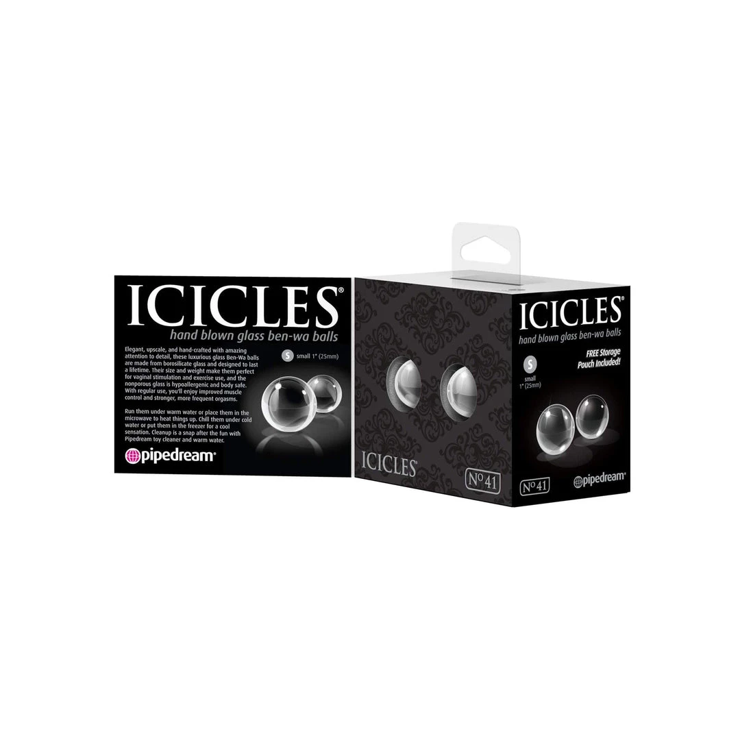 Pipedream Products Icicles Glass Ben Wa Balls Sex Toys 6 Pipedream Products Icicles Glass Ben Wa Balls Sex Toys