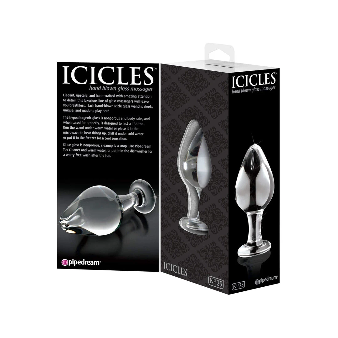 Pipedream Products Icicles No. 25 Glass Butt Plug 7 Pipedream Products Icicles No. 25 Glass Butt Plug