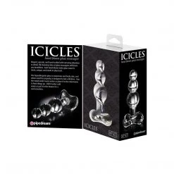 Pipedream Products Anal Sex Toys Icicles No. 47 Hand Blown Glass Butt Plug - Clear