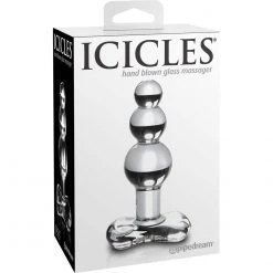 Pipedream Products Anal Sex Toys Icicles No. 47 Hand Blown Glass Butt Plug - Clear