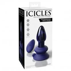 Pipedream Closeouts Icicles No. 85 Vibrating Glass Plug Anal Sex Toys