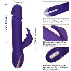 California Exotic Novelties Jack Rabbits Signature Silicone Thrusting Rabbit Vibe