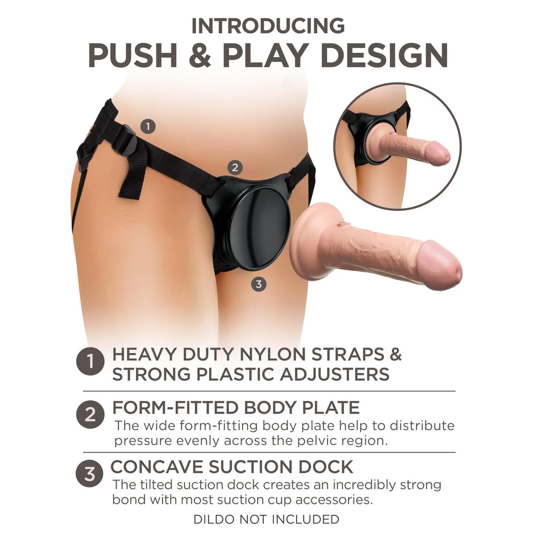 Pipedream Products King Cock Beginner's Body Dock Strap On Harness Dildos 9 Pipedream Products King Cock Beginner's Body Dock Strap On Harness Dildos