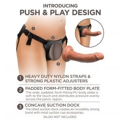 Pipedream Products Dildos King Cock Comfy Body Dock Strap-On Harness