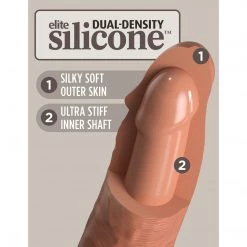 Pipedream Products King Cock Elite 6 Inch Dual Density Vibrating Silicone Dildo
