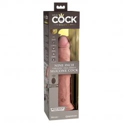 Pipedream Products King Cock Elite 9 Inch Dual Density Vibrating Silicone Dildo Dildos