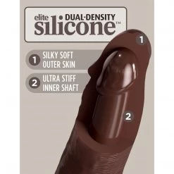 Pipedream Products King Cock Elite 9 Inch Dual Density Vibrating Silicone Dildo Dildos