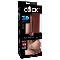 Pipedream Products King Cock Plus Triple Density Dildo With Balls Dildos