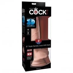 Pipedream Products King Cock Plus Triple Density Dildo With Balls Dildos