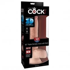 Pipedream Products King Cock Plus Triple Density Dildo With Balls Dildos