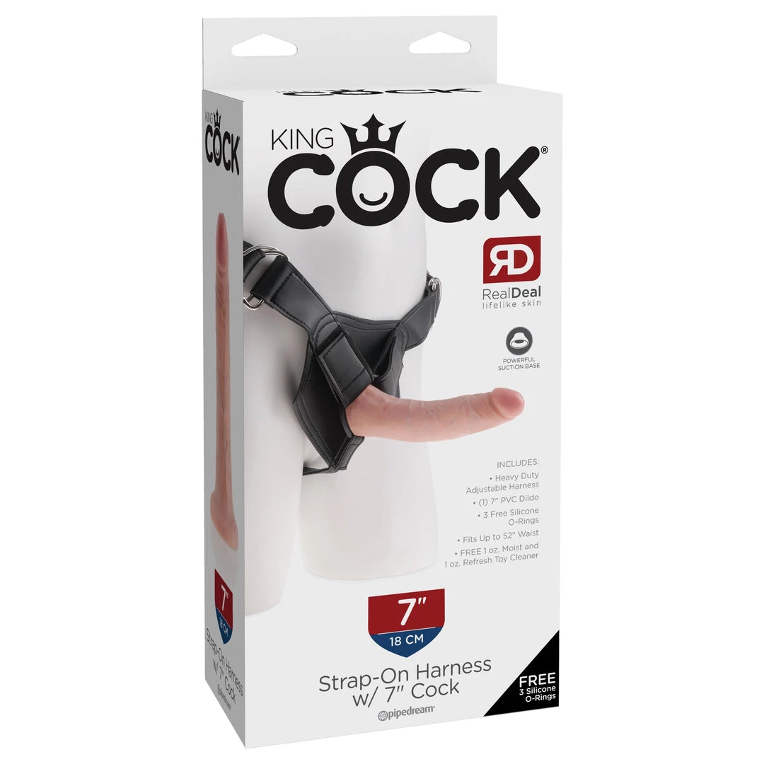 Pipedream Products King Cock Strap-on Harness With 7 Inch Cock Sex Toys For Couples 12 Pipedream Products King Cock Strap-on Harness With 7 Inch Cock Sex Toys For Couples