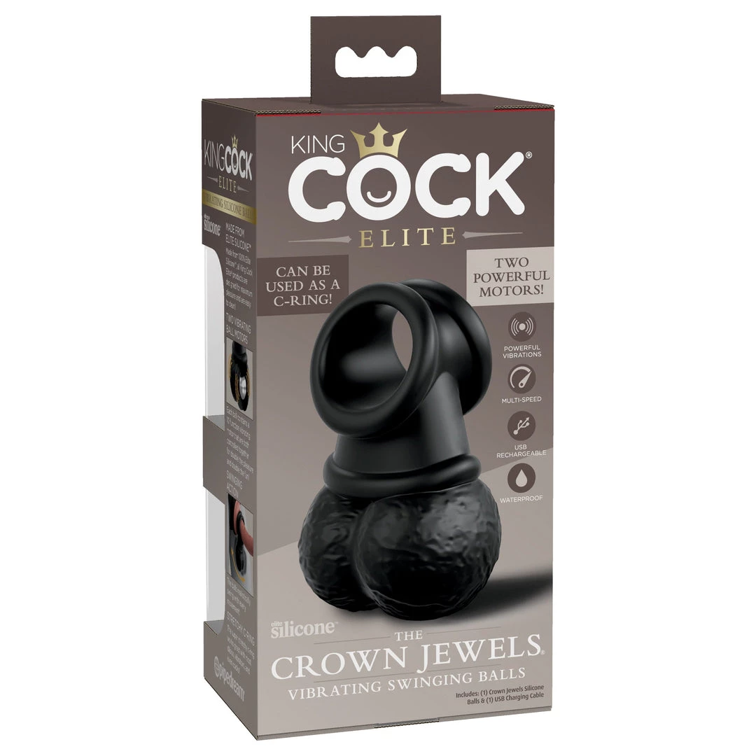 Pipedream Products King Cock The Crown Jewels Vibrating Swinging Balls 10 Pipedream Products King Cock The Crown Jewels Vibrating Swinging Balls