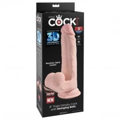 Pipedream Products Dildos King Cock Triple Density Dildo With Swinging Balls