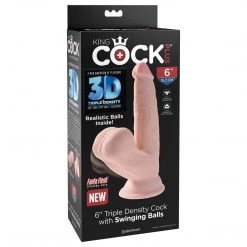 Pipedream Products Dildos King Cock Triple Density Dildo With Swinging Balls