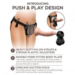 Pipedream Products King Cock Ultimate Vibrating Silicone Body Dock Kit Dildos