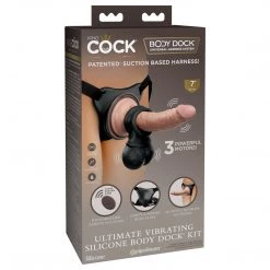Pipedream Products King Cock Ultimate Vibrating Silicone Body Dock Kit Dildos
