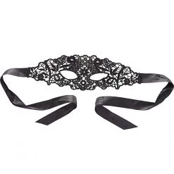 Seven 'til Midnight Costume Lingerie Lace Eye Mask With Satin Ribbon