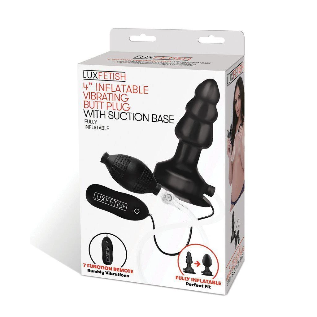 Electric Eel INC Lux Fetish 4" Inflatable Vibrating Butt Plug W-Suction Base 8 Electric Eel INC Lux Fetish 4" Inflatable Vibrating Butt Plug W-Suction Base