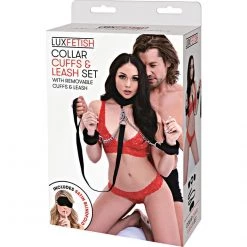 Electric Eel INC Lux Fetish Collar Cuffs & Leash Set