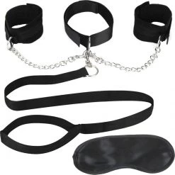 Electric Eel INC Lux Fetish Collar Cuffs & Leash Set