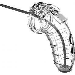 Shots America LLC ManCage Chastity Device With Silicone Urethral Sounding