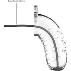 Shots America LLC ManCage Chastity Device With Silicone Urethral Sounding