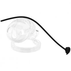 Shots America LLC ManCage Chastity Device With Silicone Urethral Sounding