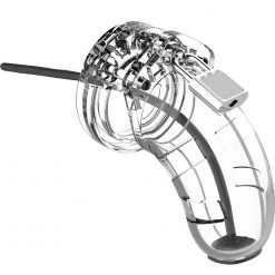Shots America LLC ManCage Chastity Device With Silicone Urethral Sounding