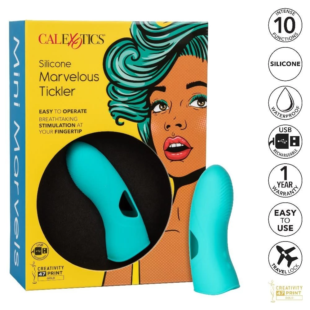 California Exotic Novelties Finger Vibrators Marvelous Tickler Finger Vibe 13 California Exotic Novelties Finger Vibrators Marvelous Tickler Finger Vibe