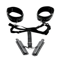Xr LLC Bondage Master Series Acquire Easy Access Harness With Wrist Cuffs