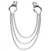Xr LLC Master Series Affix Triple Chain Metal Nipple Clamps Bondage